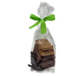 Sachet de mini-tablettes chocolat lait, noir et ambre - 120g