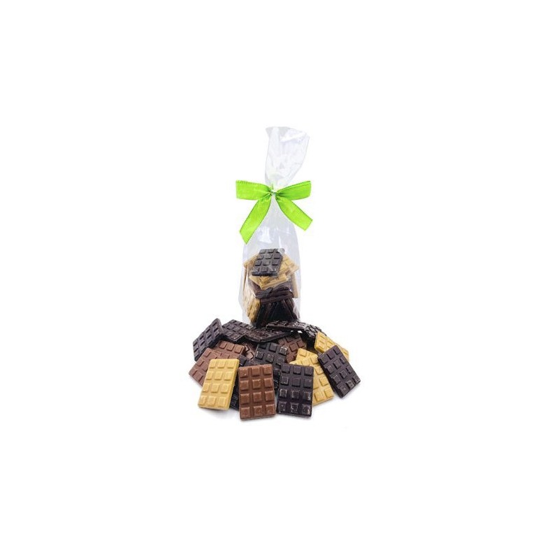 Sachet de mini-tablettes chocolat lait, noir et ambre - 120g