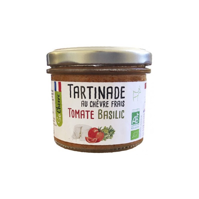 Tartinable de Chèvre Frais Tomate et Basilic Bio - 90g