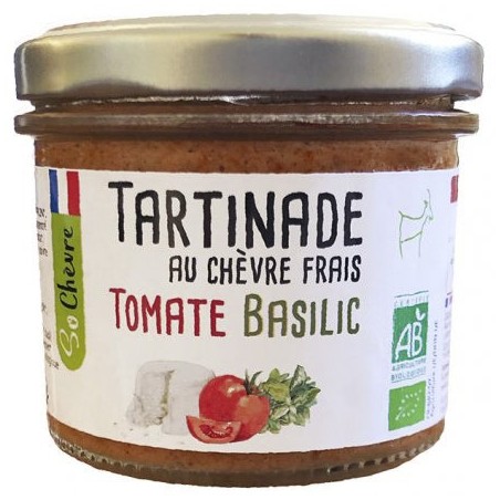 Tartinable de Chèvre Frais Tomate et Basilic Bio - 90g