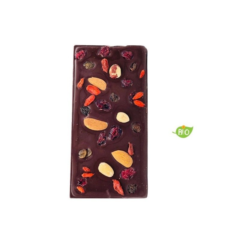 Tablette chocolat noir mendiant BIO - 100g