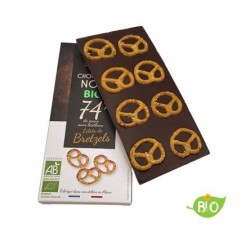 Tablette chocolat noir et bretzels BIO - 100g