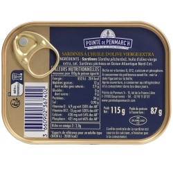 Sardines à l'ancienne à l'huile d'olive vierge extra - 115g