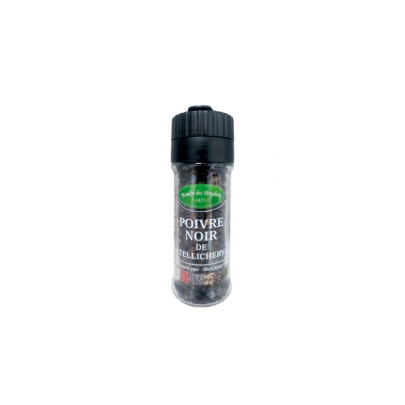 Poivre noir de Tellicherry en moulin - 40g