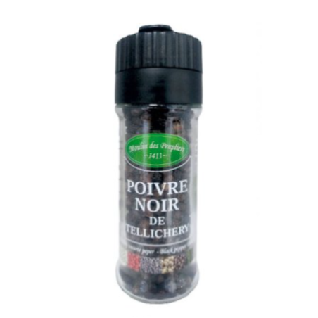 Poivre noir de Tellicherry en moulin - 40g